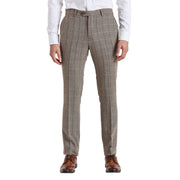 Harris - Men's Brown Tweed Herringbone Check Trousers