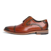 Jenson - Men's Brown Leather Lace Up Oxford Shoes