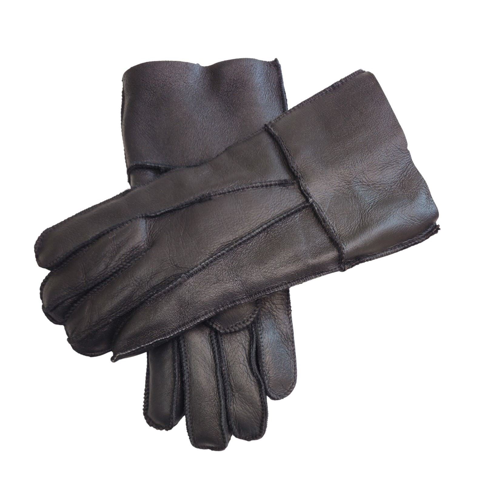 Unisex Napa Leather Wool Shearling Lined Gloves