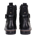 Mens Boots Black Tan Motorcycle Punk Rock Casual Laced Buckle Leather Vintage - Knighthood Store
