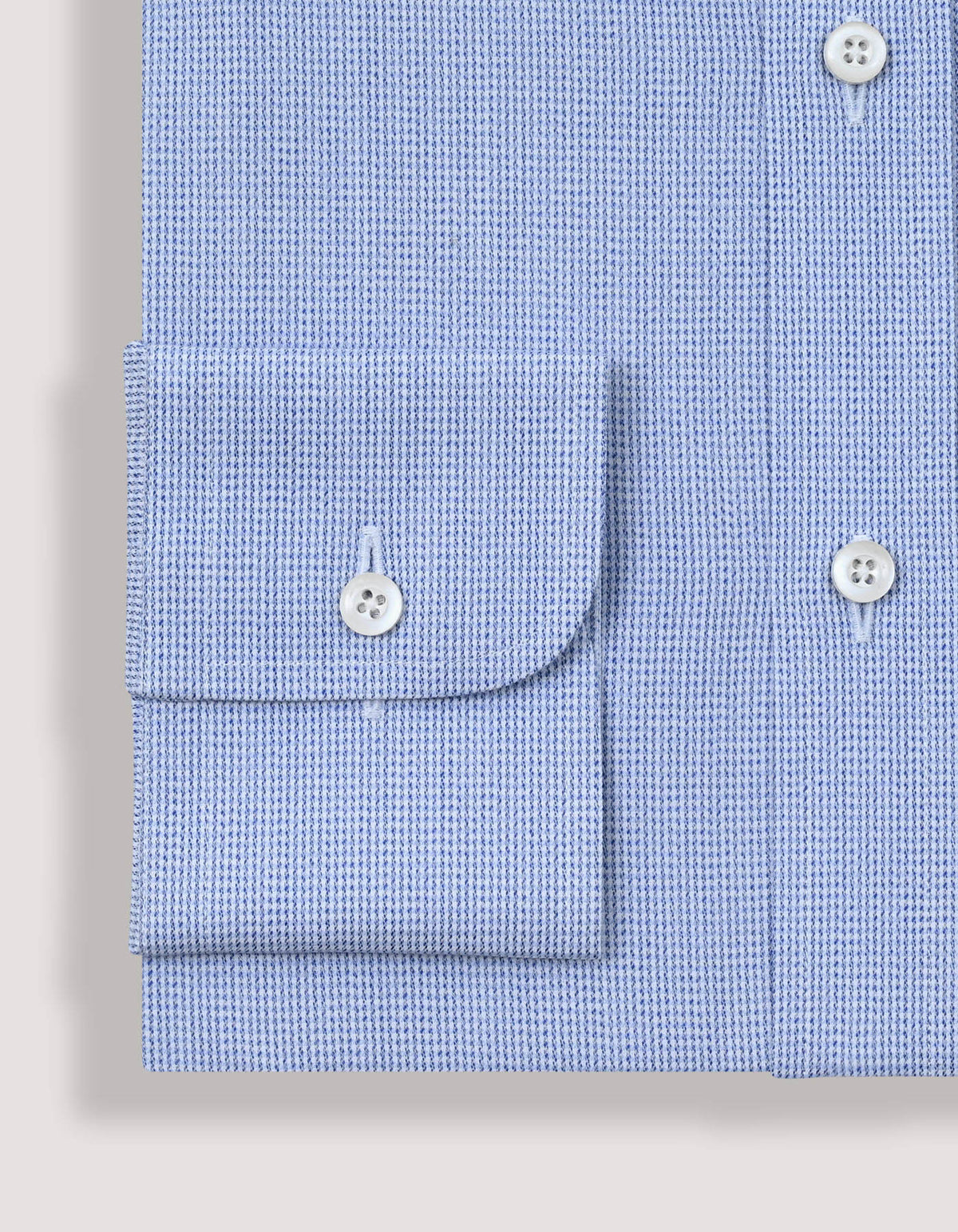 Men's Easy Care Formal Check Shirt – Light Blue