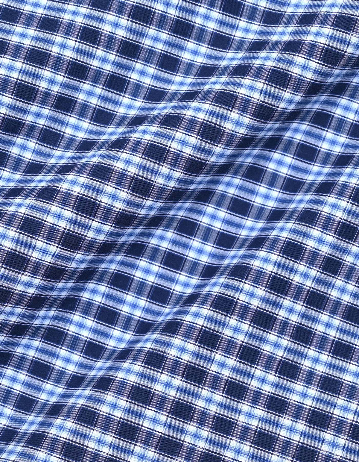 Men's Navy Blue Casual Check Shirt