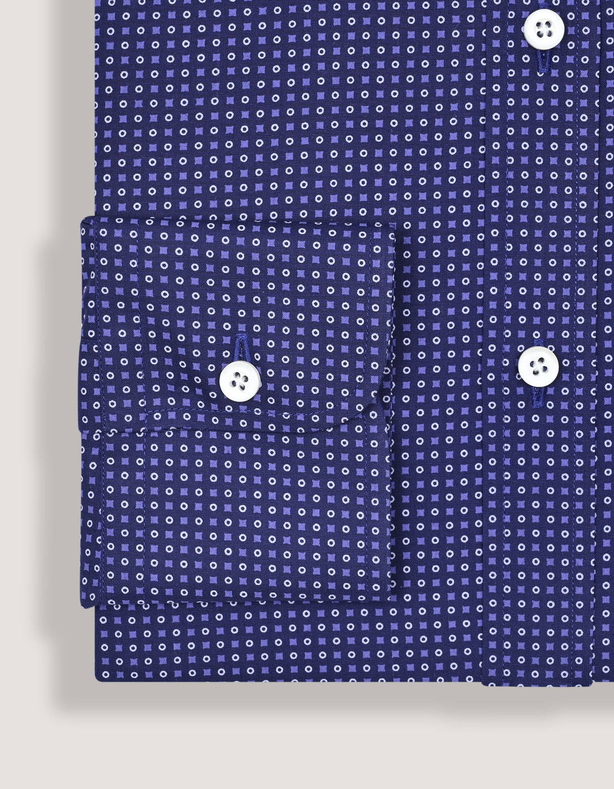 Men's Easy Care Patterned Shirt – Egyptian Blue