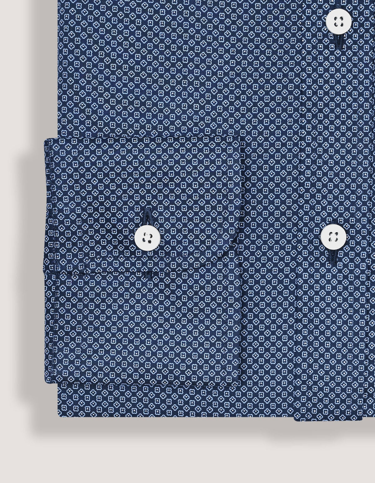 Men's Mini Floral Print Shirt – Navy Blue
