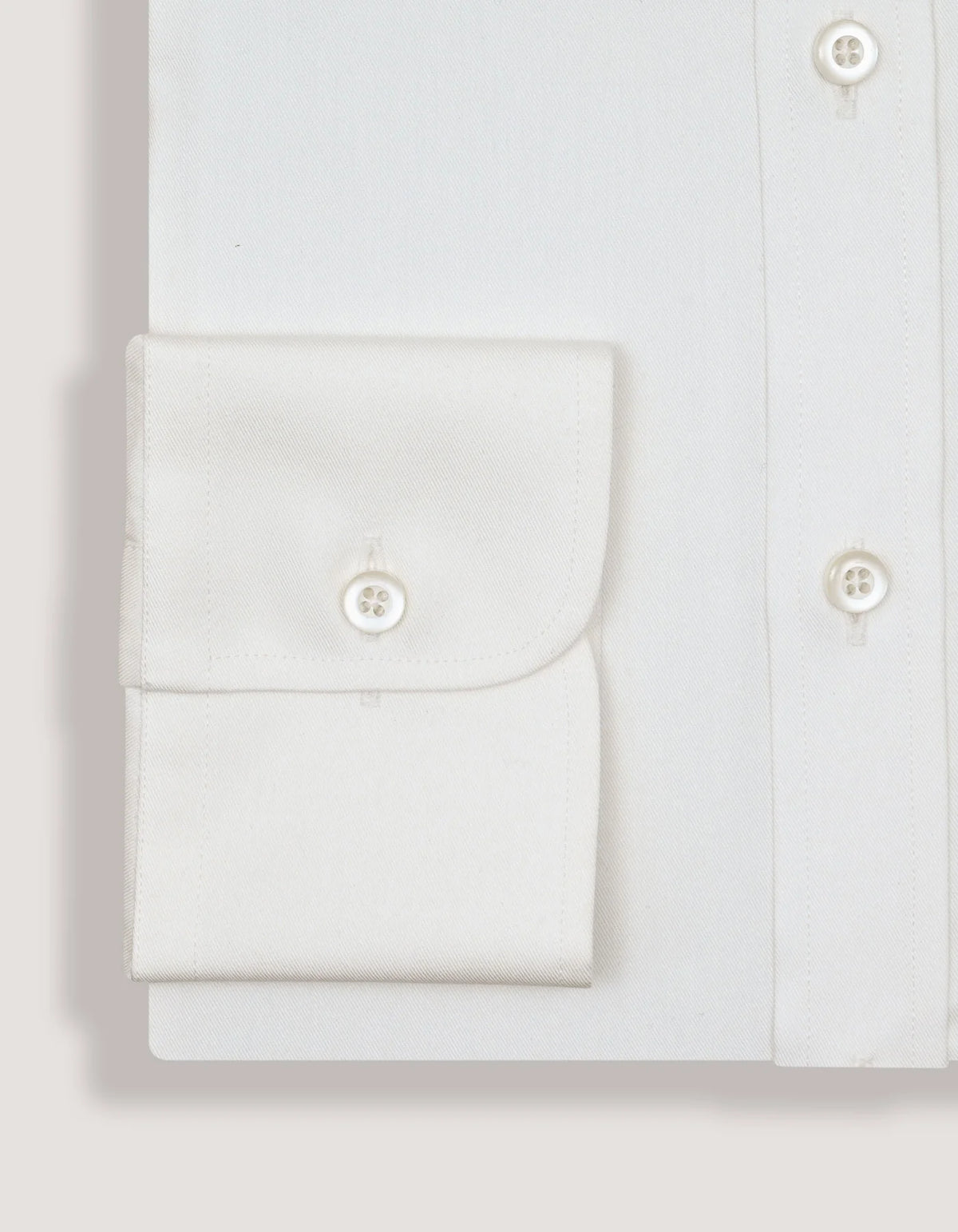 Men's Luxury Off White Twill Shirt