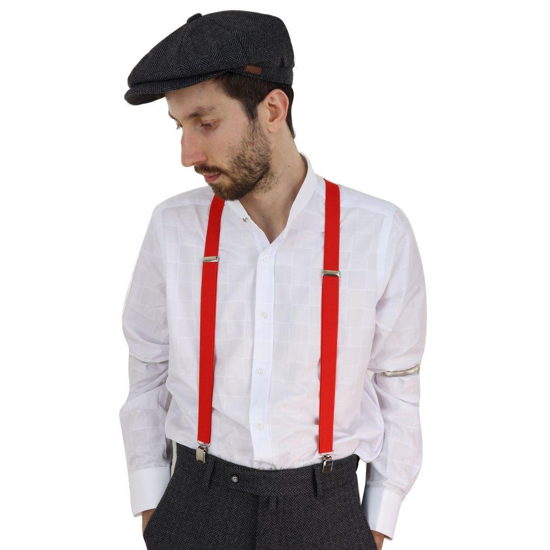 Mens Classic Vintage Retro Trouser Braces Suspenders 1920s Gatsby Blinders - Knighthood Store