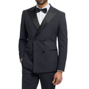 Men's Blazer Navy Formal Double Breasted Tuxedo Jacket
