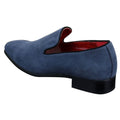 Mens Slip On Suede Driving Loafers Shoes Leather Smart Casual Red Blue Black - Knighthood Store