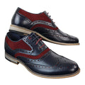 Mens Real Leather & Suede Laced Gatsby Brouges Smart Casual Designer Retro Shoes - Knighthood Store