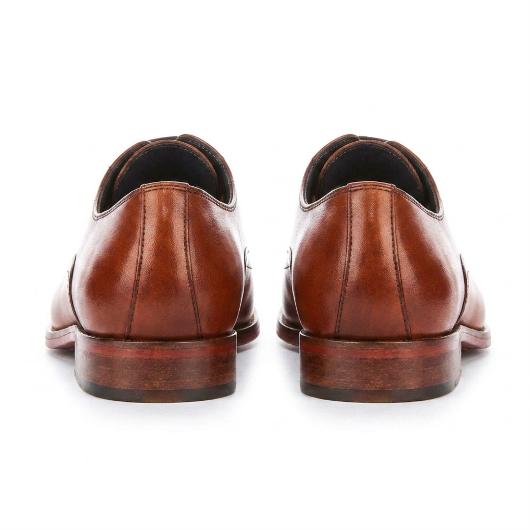 Jett - Men's Tan Cross-Stitch Toe Cap Oxford Shoes