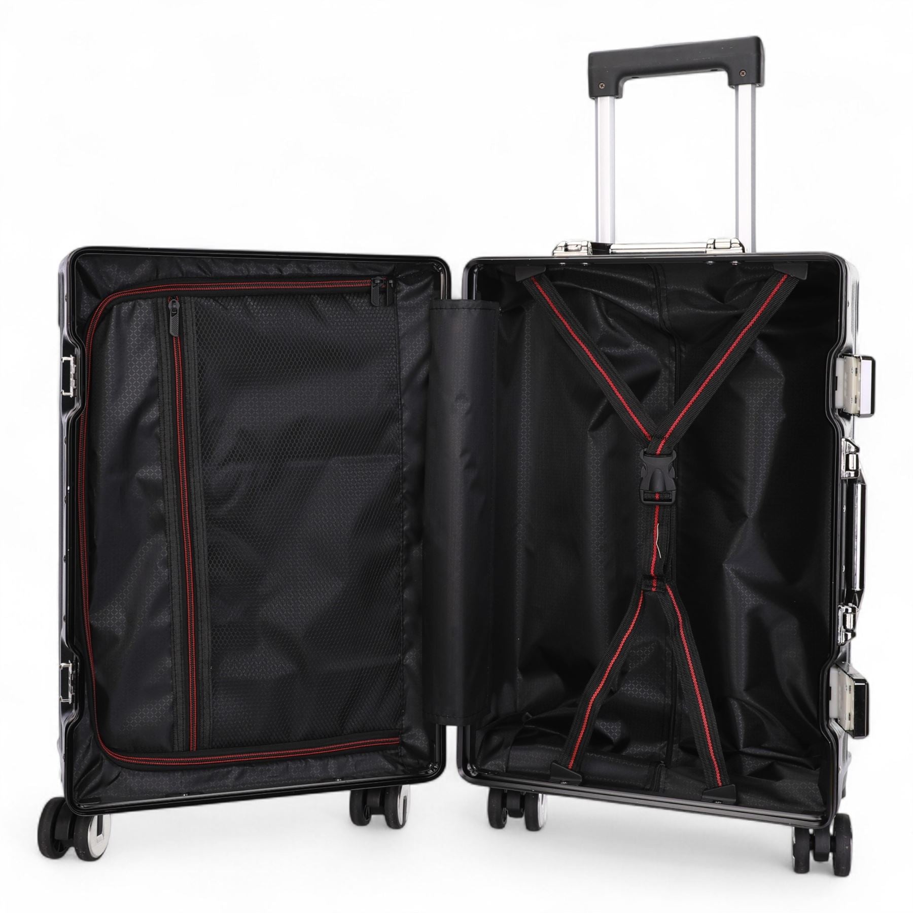 Robust Hard Shell Luggage 8 Wheel Suitcase Set