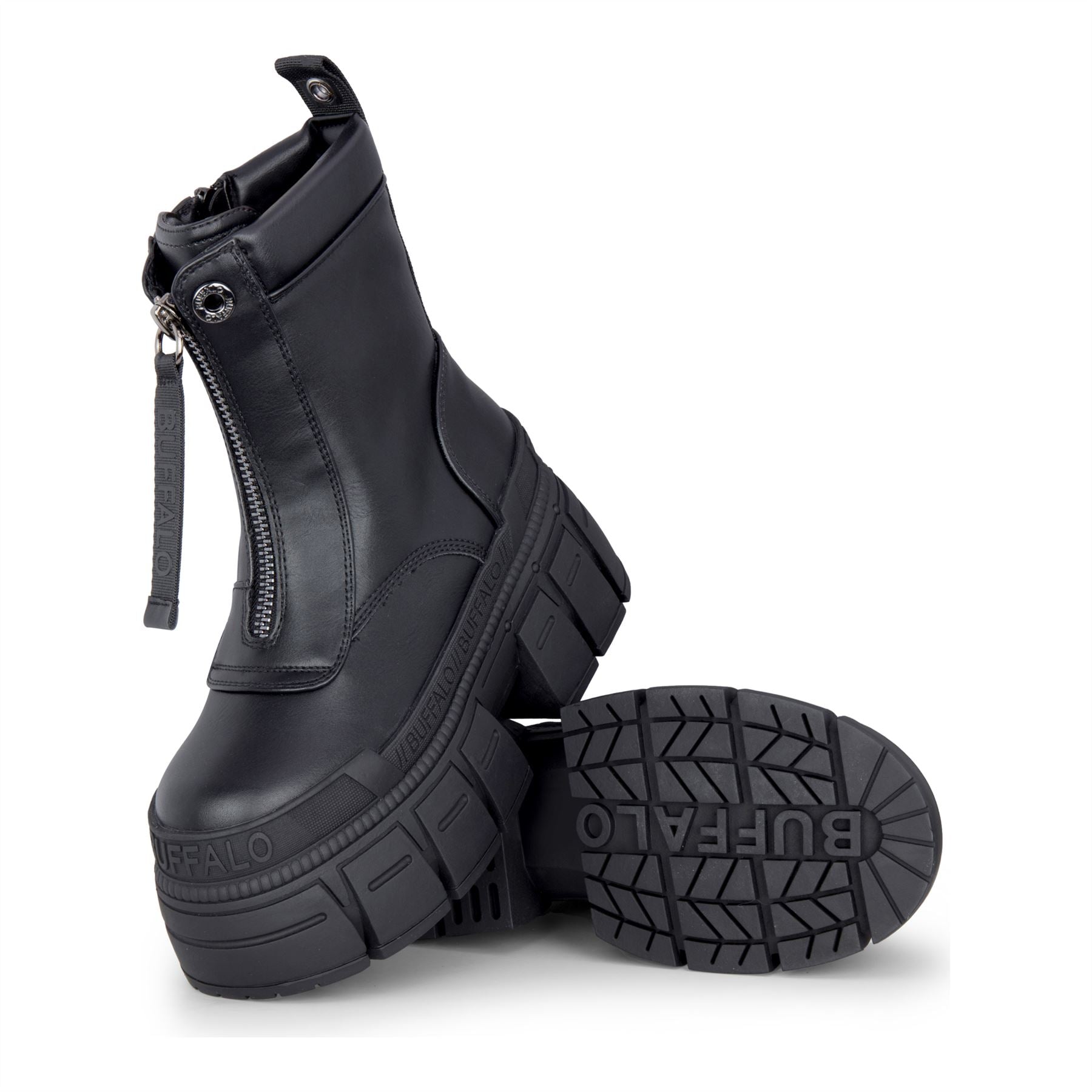 GOSPHER ZIP BOOT - Women’s Black Front-Zip Ankle Boots