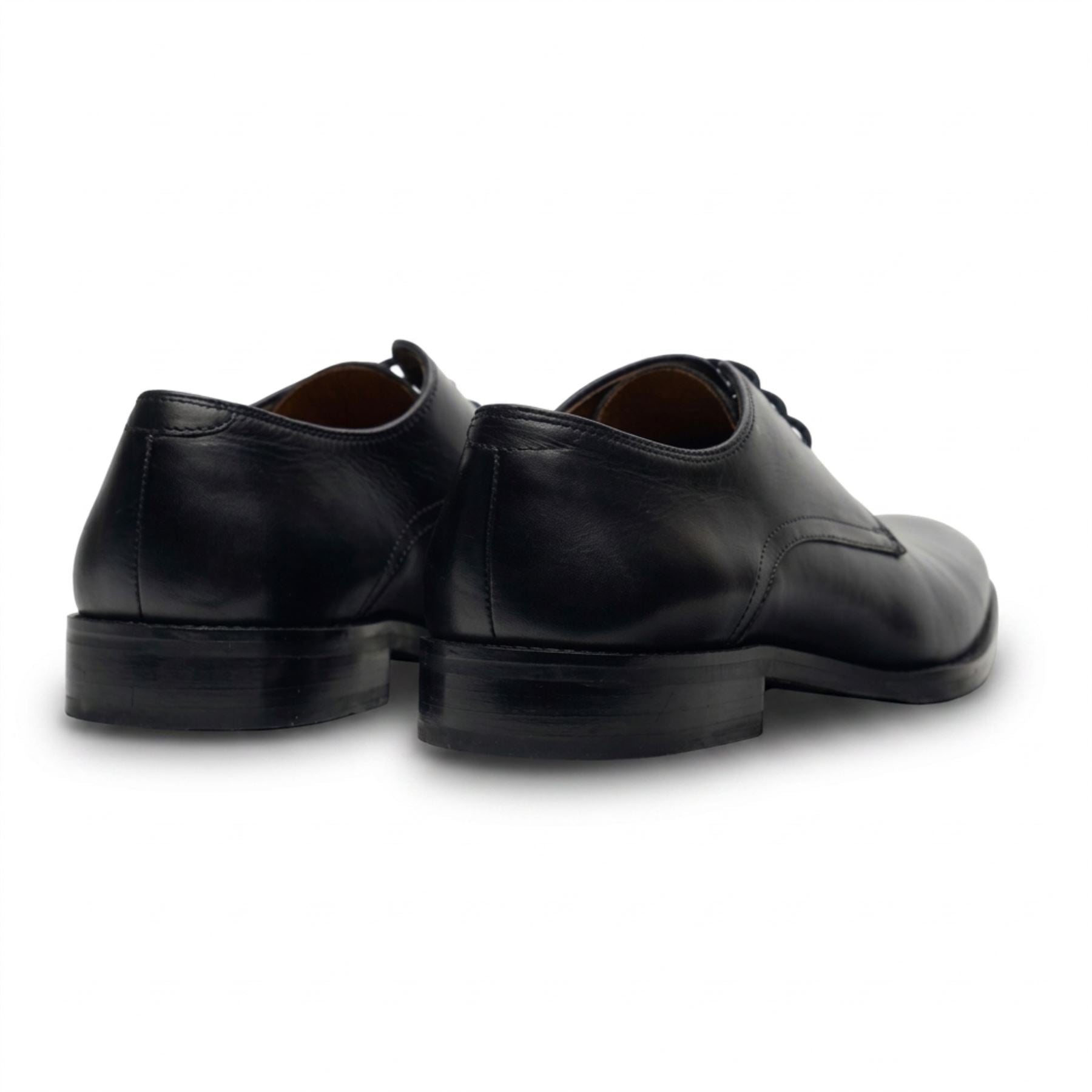 Taylor - Men's Black Leather Classic Lace-Up Derby Shoes