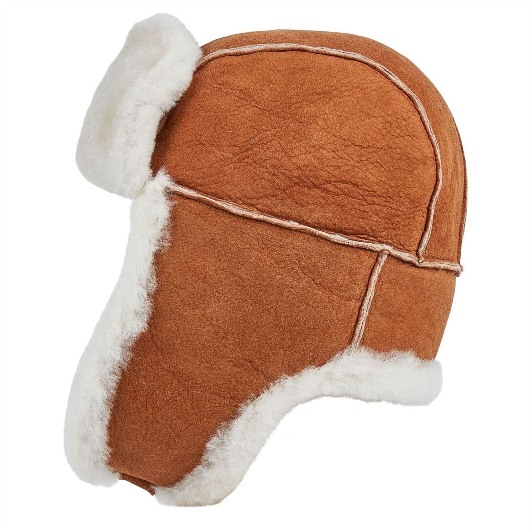 Men's RAF Aviator Suede Sheepskin B-55 Leather Navigator Hat