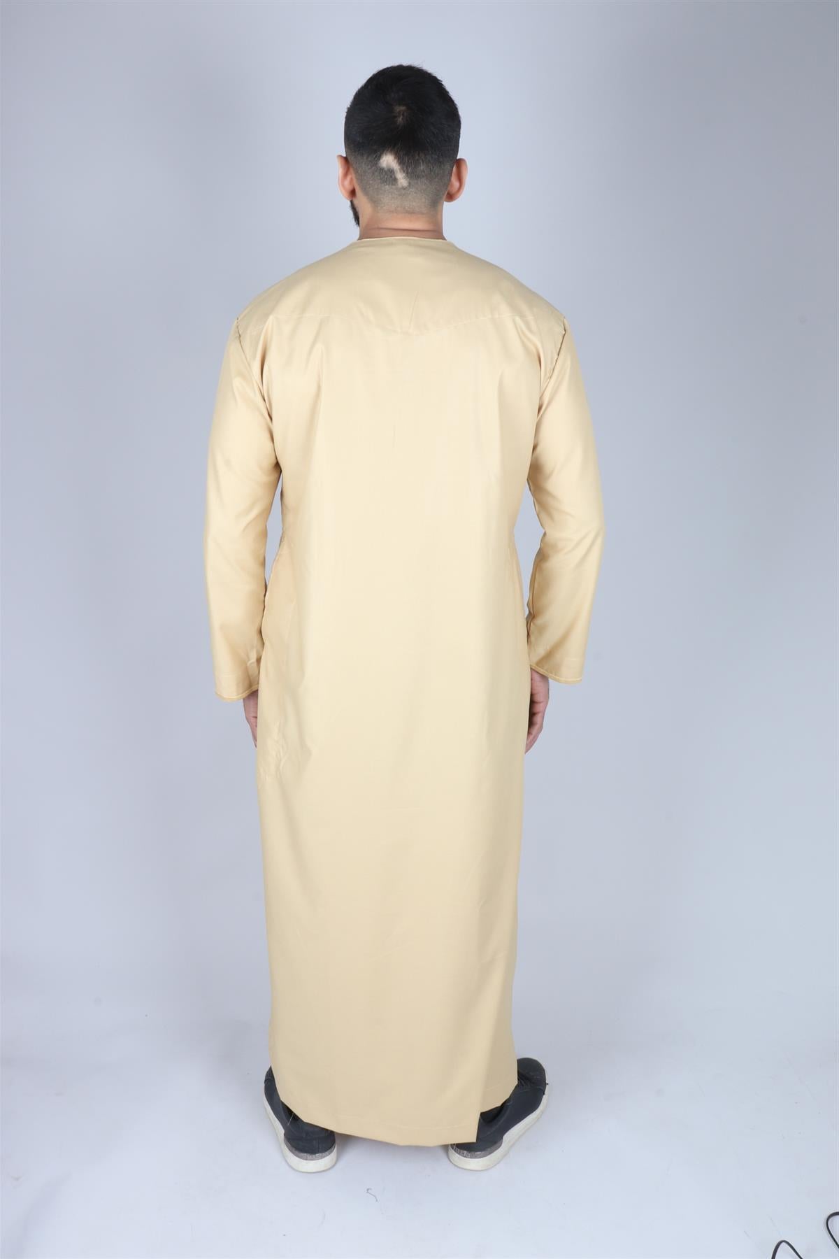 Mens Thobe Jubba Islamic Clothing Muslim Kaftan Emirati Omani Robe Arab Tassel