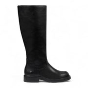 Blessing - Women's Black Faux Leather Knee High Boots