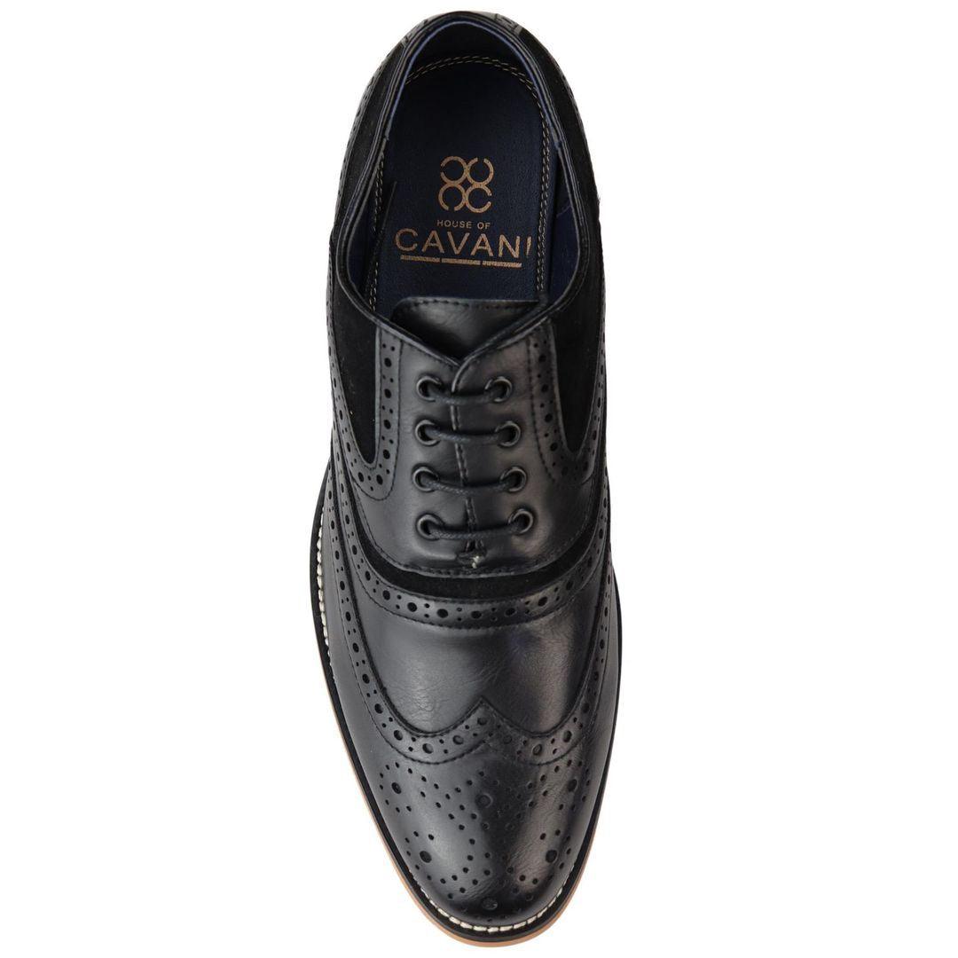 Mens Real Leather & Suede Laced Gatsby Brouges Smart Casual Designer Retro Shoes - Knighthood Store