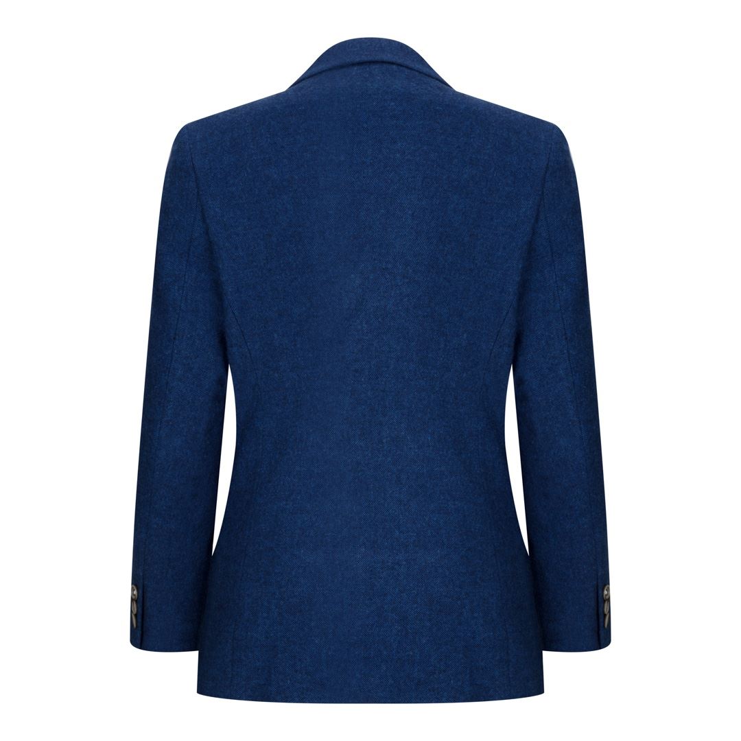 Boys 3 Piece Wool Suit Blue Tweed Vintage 1920s Classic 4 Pocket Waistcoat