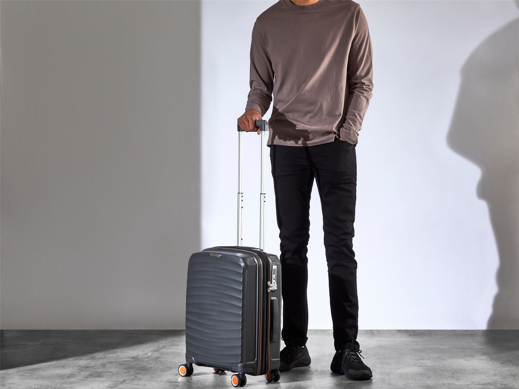 Luggage Suitcase Travel Bag Carry On Hand Cabin Check in Expandable Hard-Shell 4 Spinner Wheels Trolley Set | Sunwave