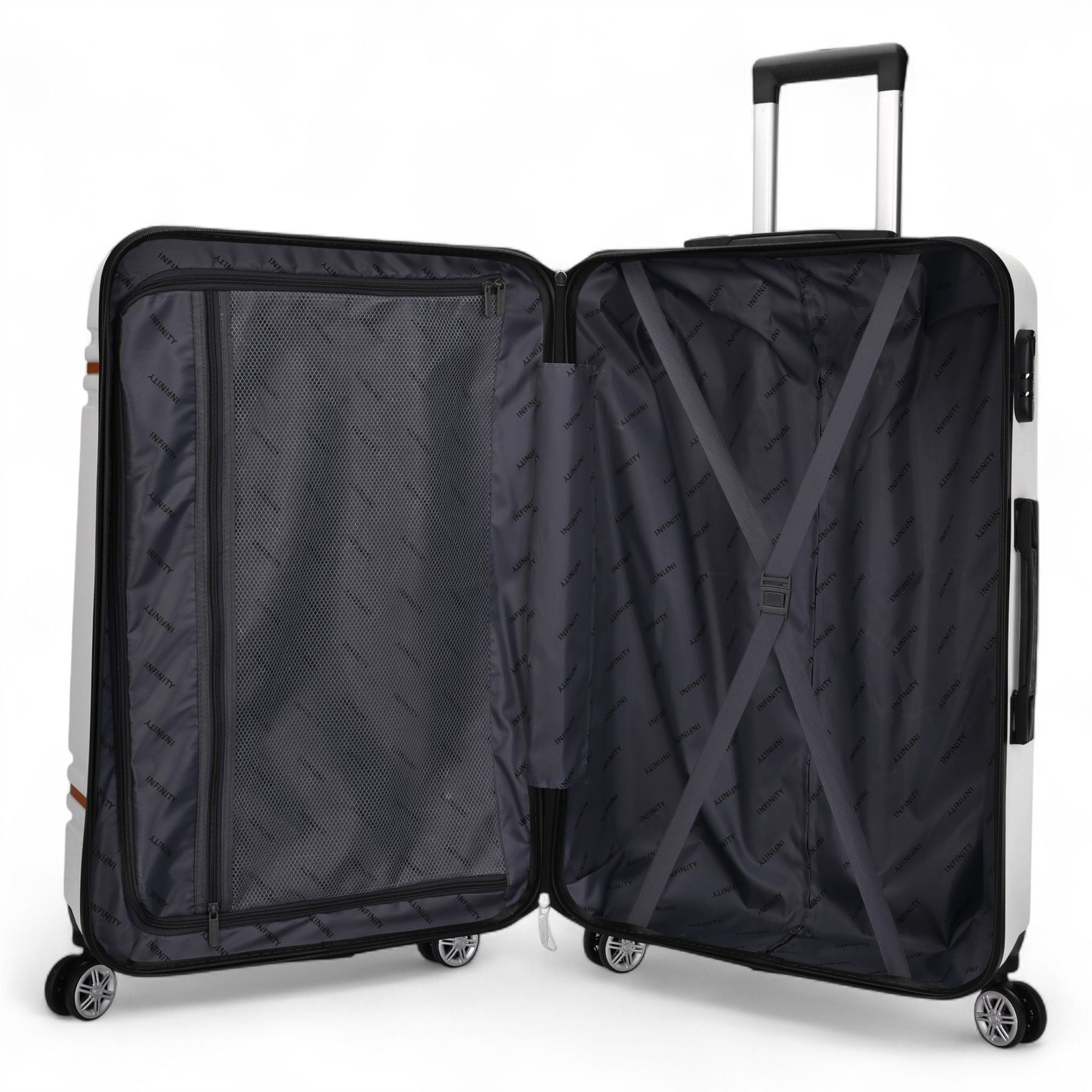 Hard Shell Modern 4-Wheel Luggage Suitcase Set