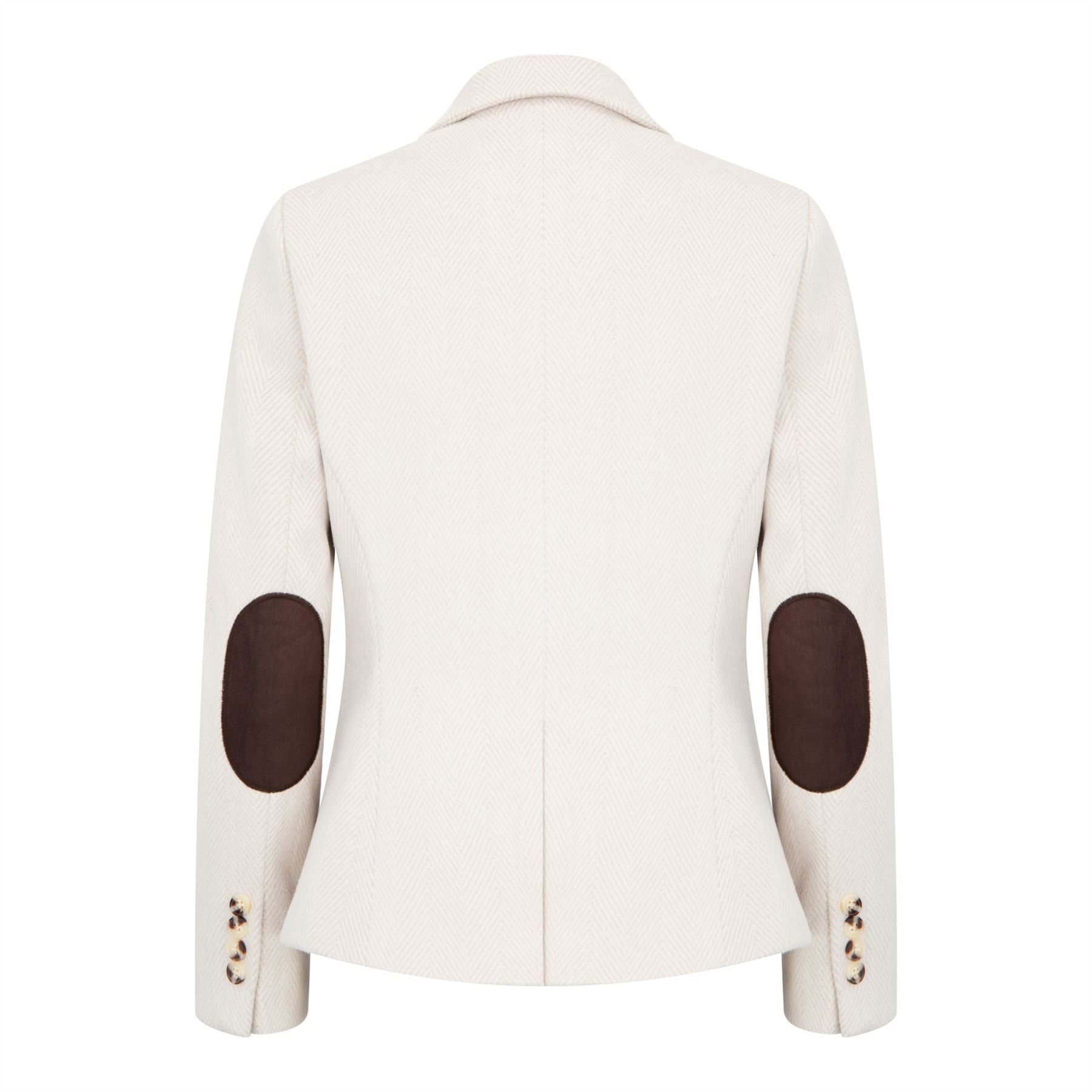 Women's Cream Wool Blend Tweed Blazer Waistcoat