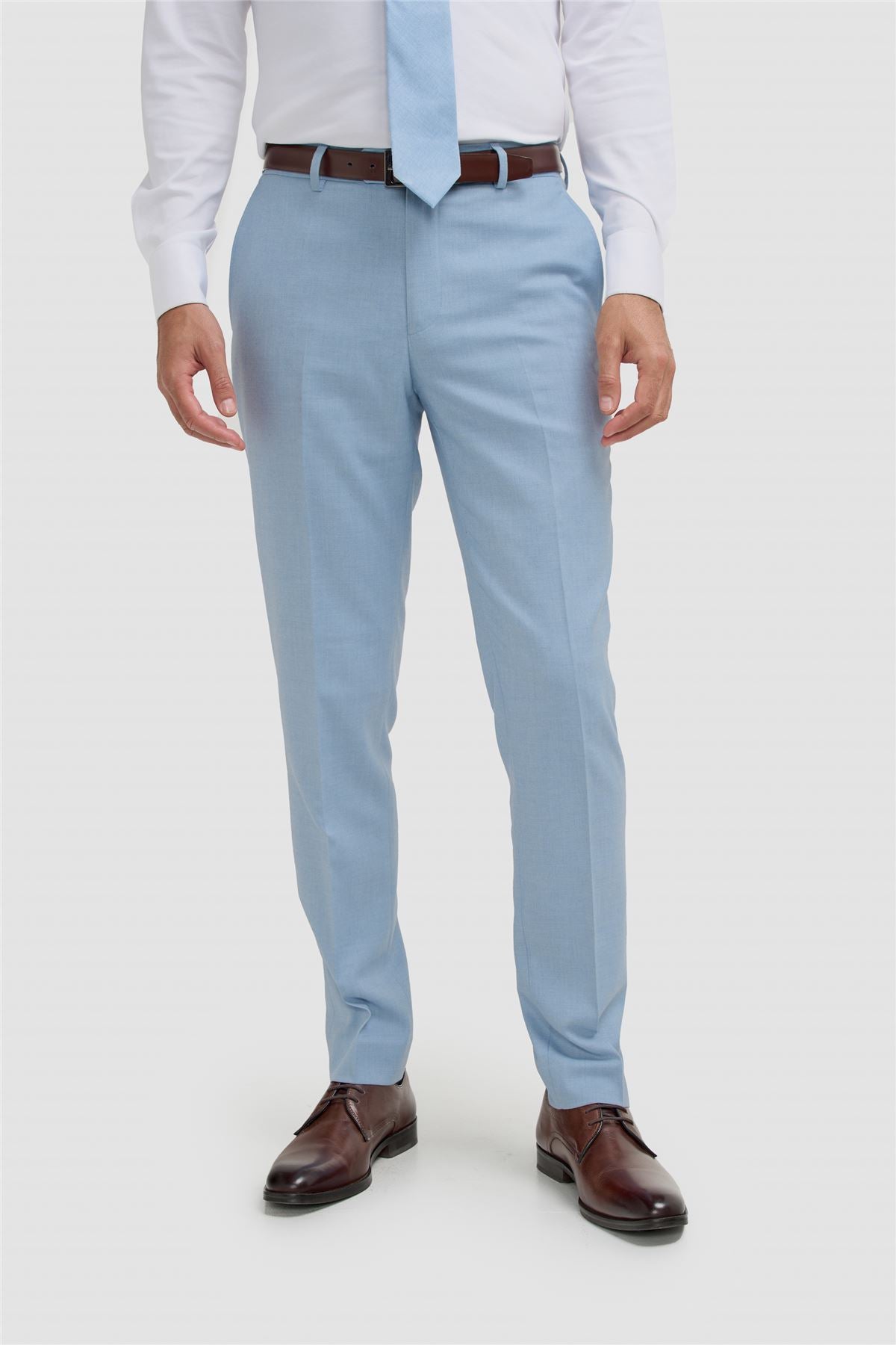Malibu - Men's Sky Blue Textured 3 Piece Suit
