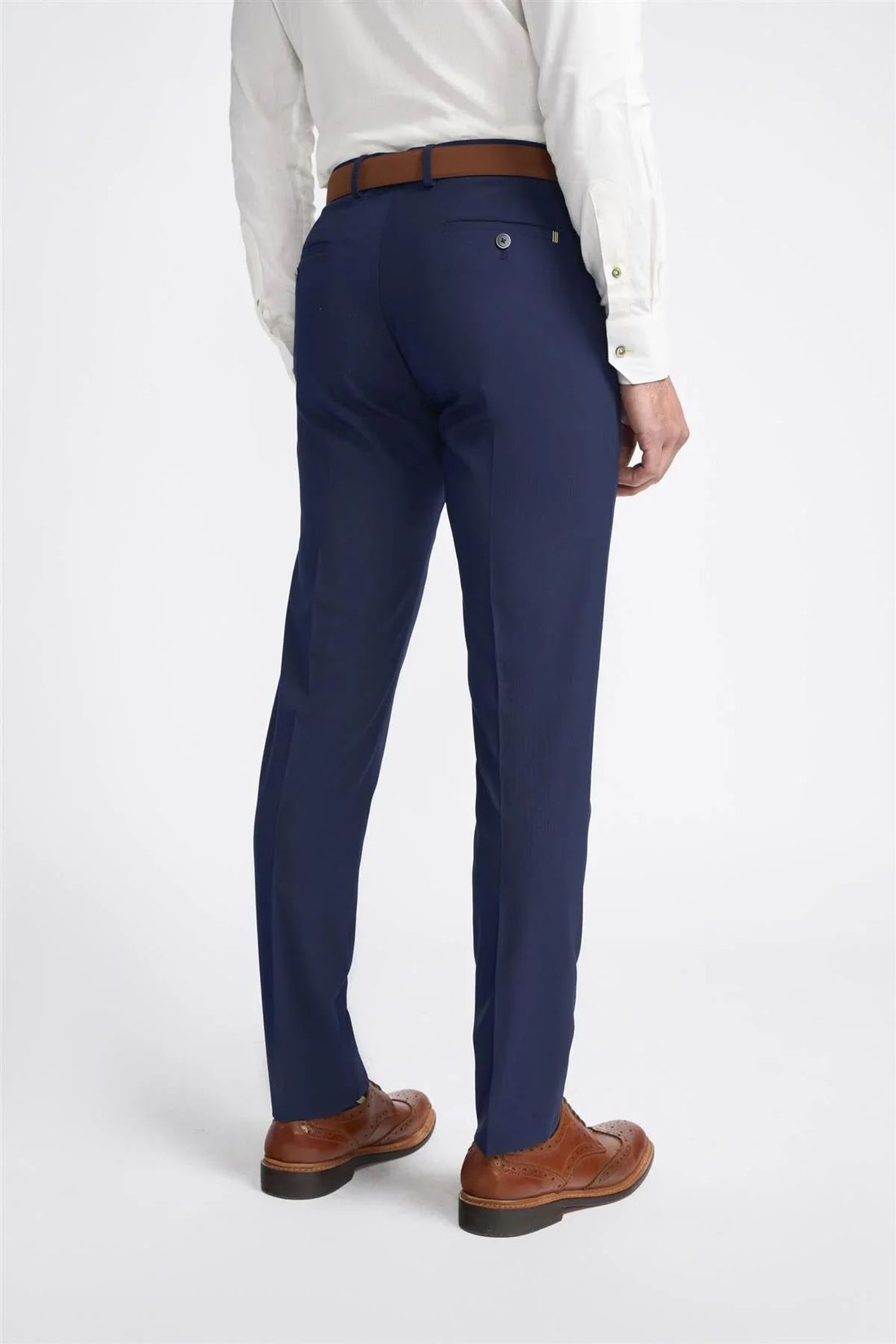 Men's Trousers Navy Blue Classic Formal Suit Pants