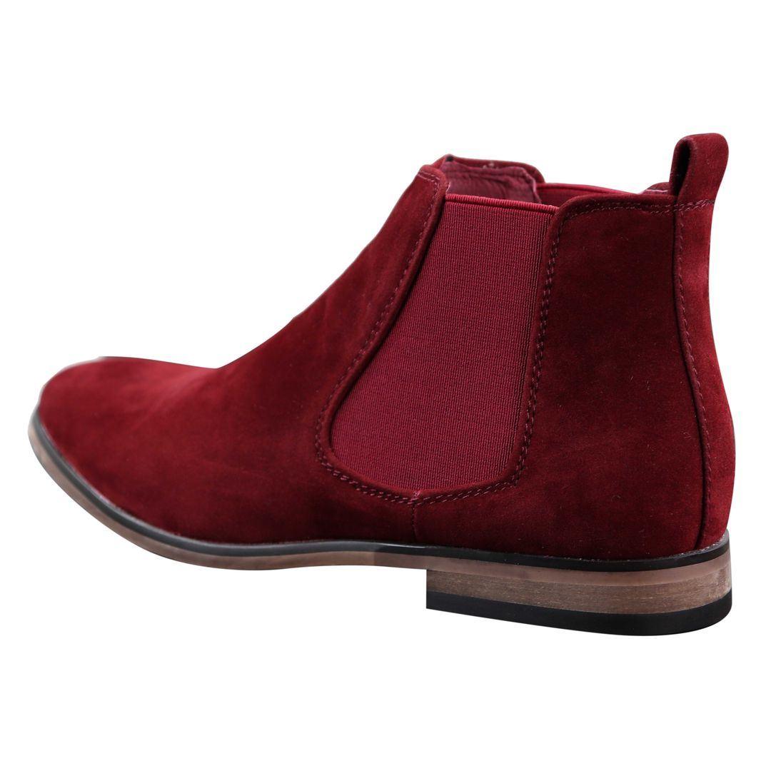 Mens Italian Suede Slip On Ankle Boots Smart Casual Desert Chelsea Dealer - Knighthood Store