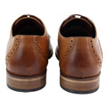 Mens Classic Laced Full Leather Derby Shoes Plain British Design Smart Casual - Knighthood Store