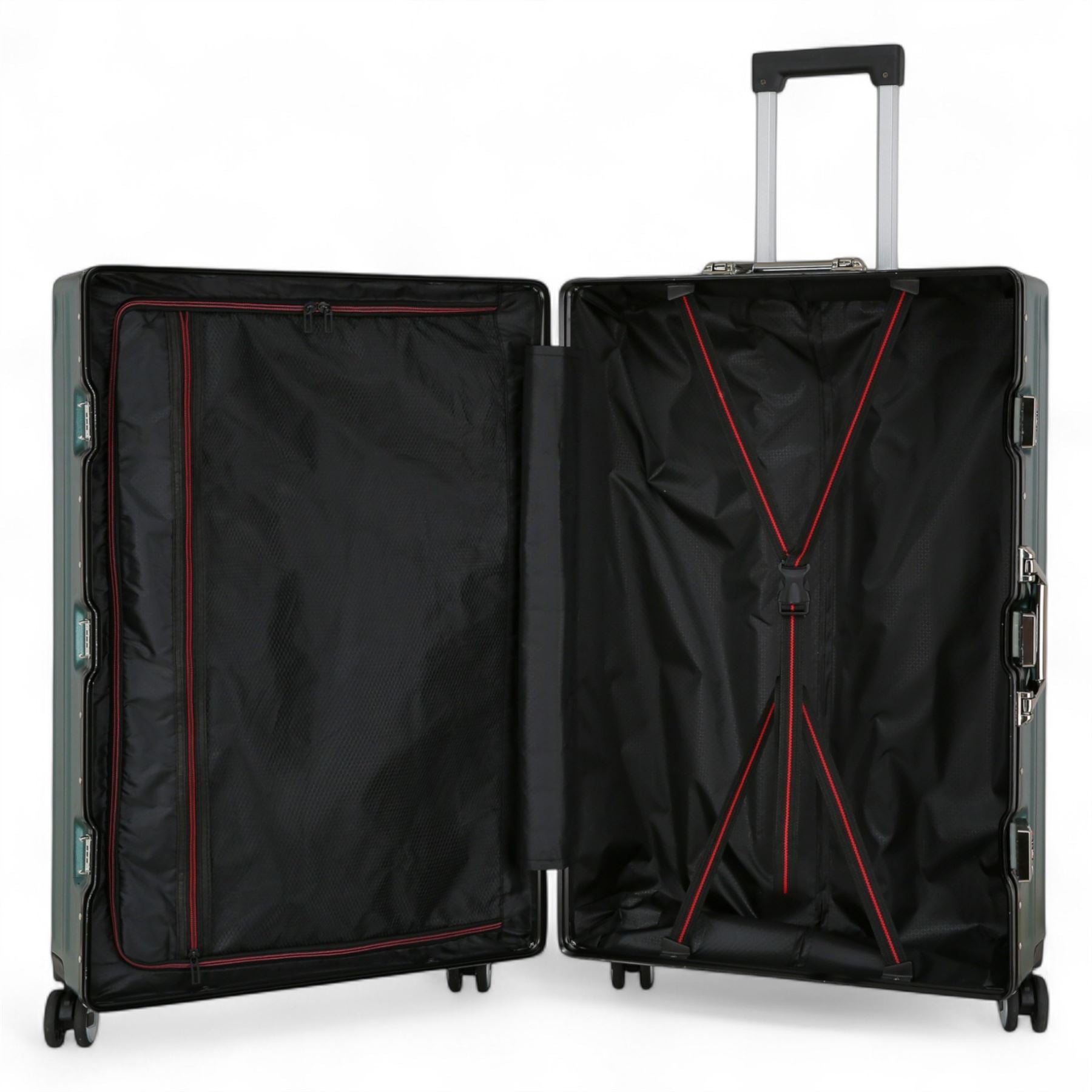 Robust Hard Shell Luggage 8 Wheel Suitcase Set