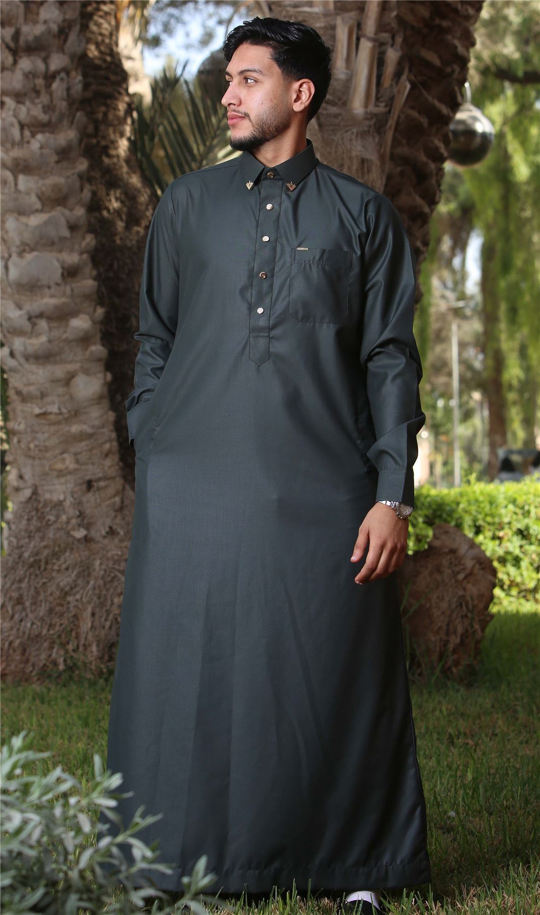 TT-004 - Men's Saudi Emirati Thobe Classic Shirt Collar