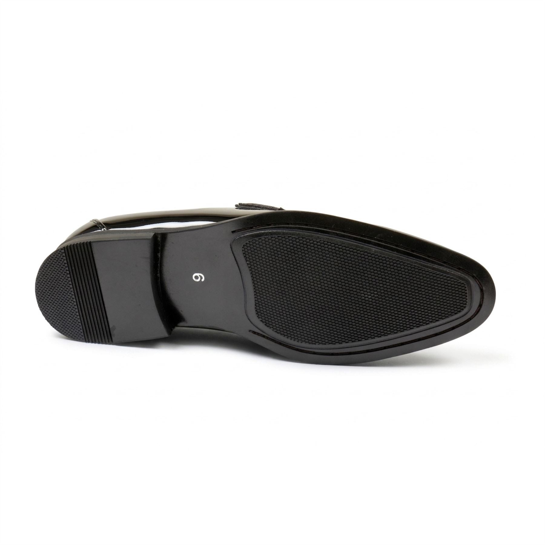 Men's Slip On Vegan Leather Velvet Detailed Patent Loafers