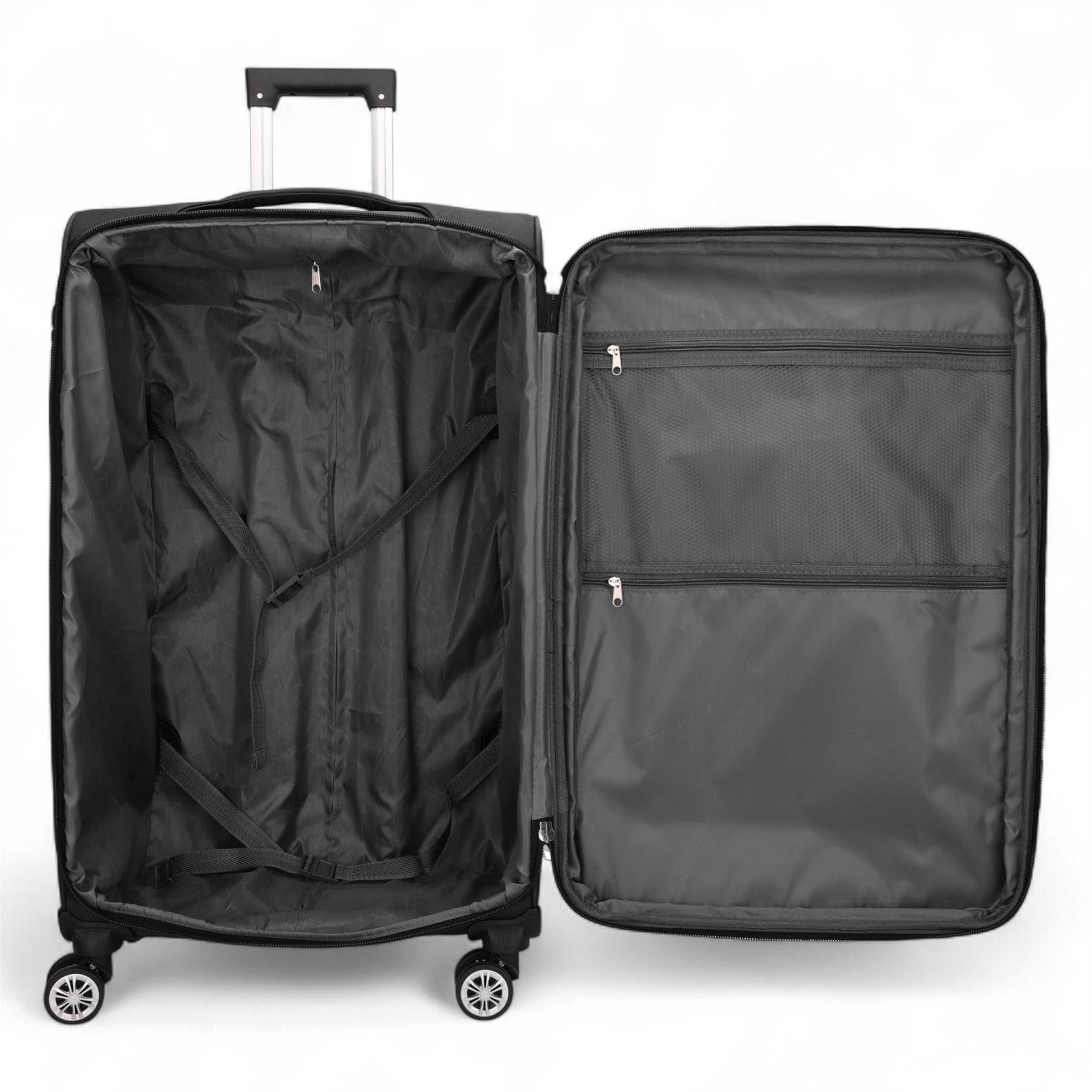 Lightweight Expandable Luggage Softshell 8 Weel Suitcase Set
