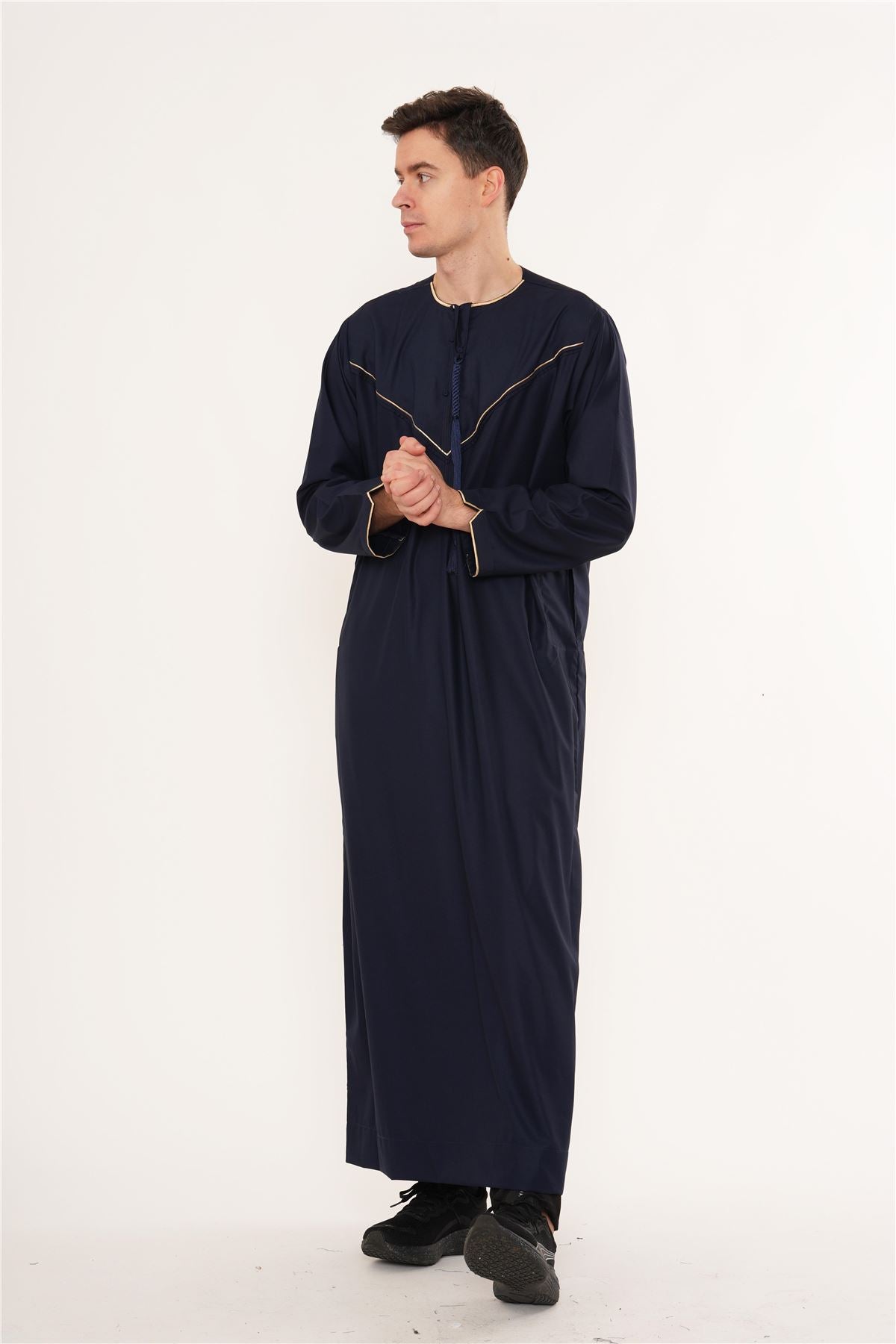 TT-007 - Men's Emirati Omani Gold Embroidery Thobe