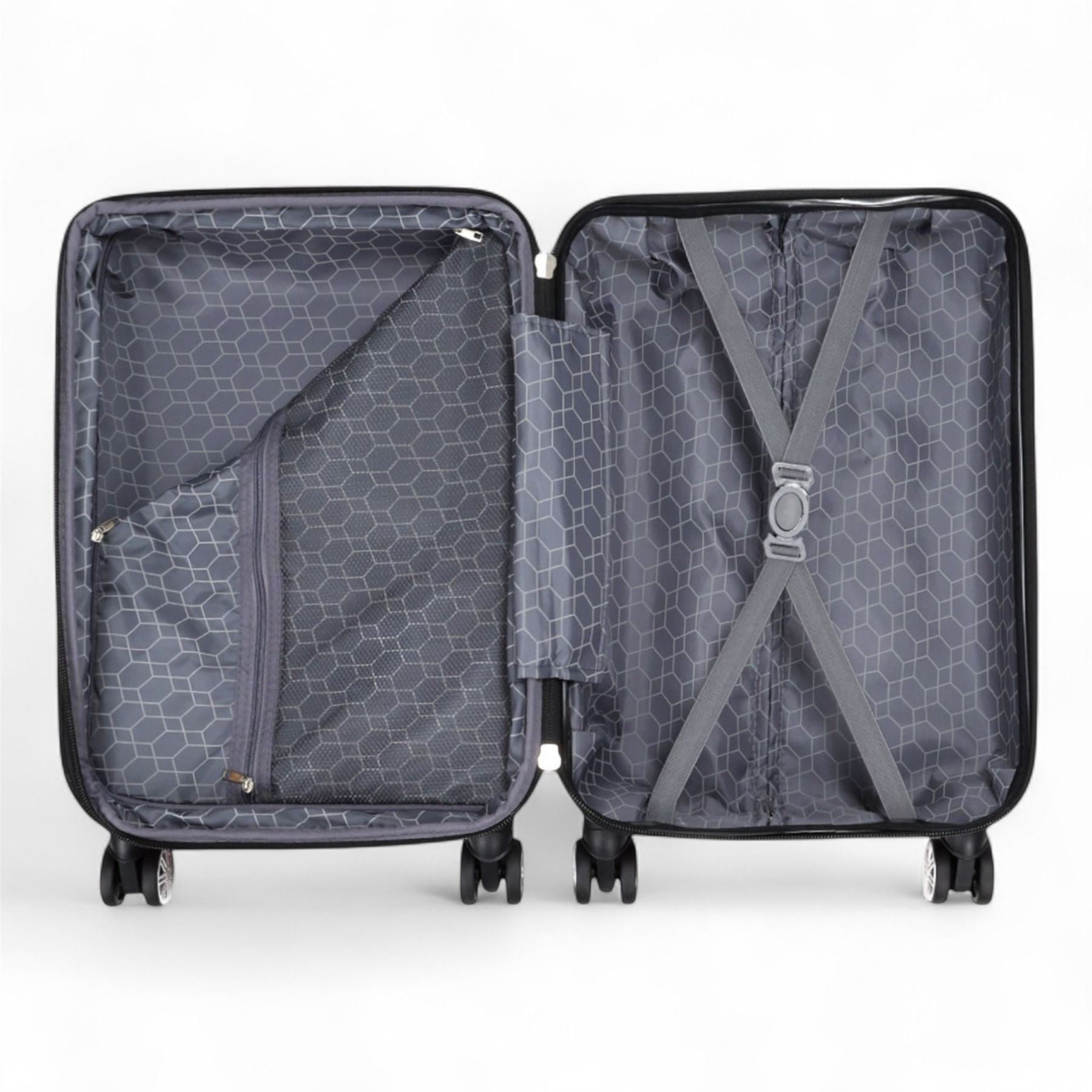 Hard Shell Luggage Set 8 Spinner Wheels ABS Suitcase