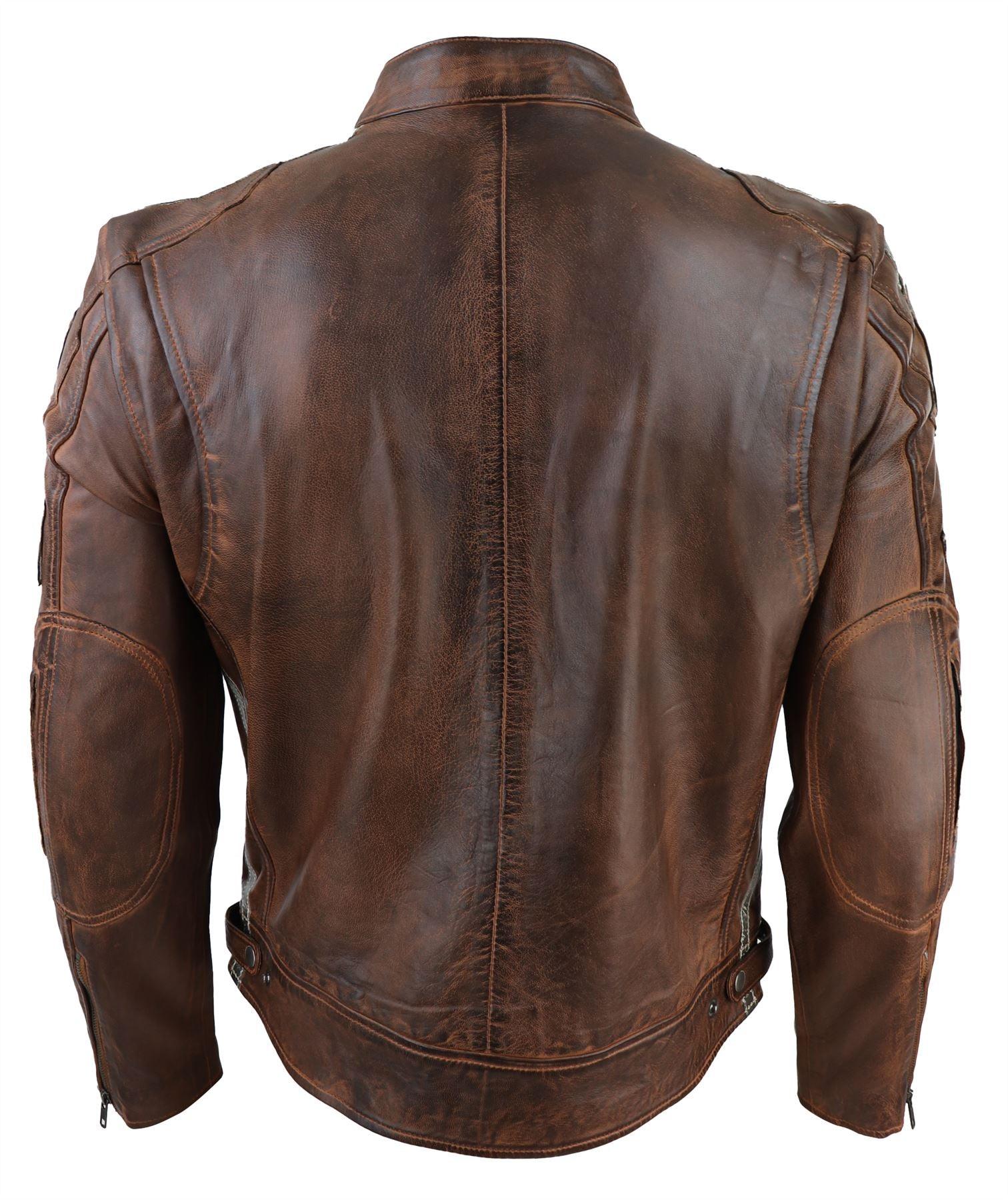 Men's Zipped Biker Leather Jacket | Infinity - Knighthood Store