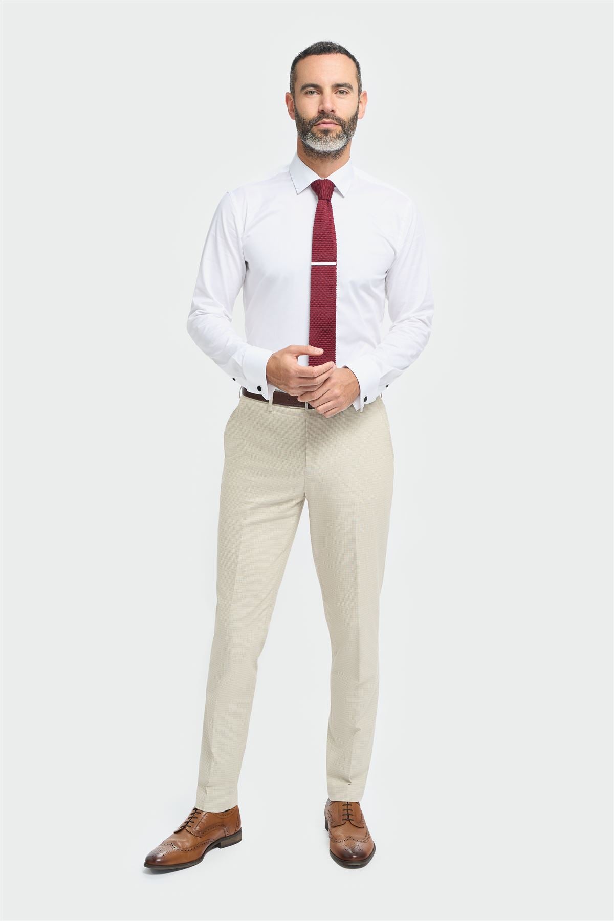 Hampton - Men's Beige Trousers