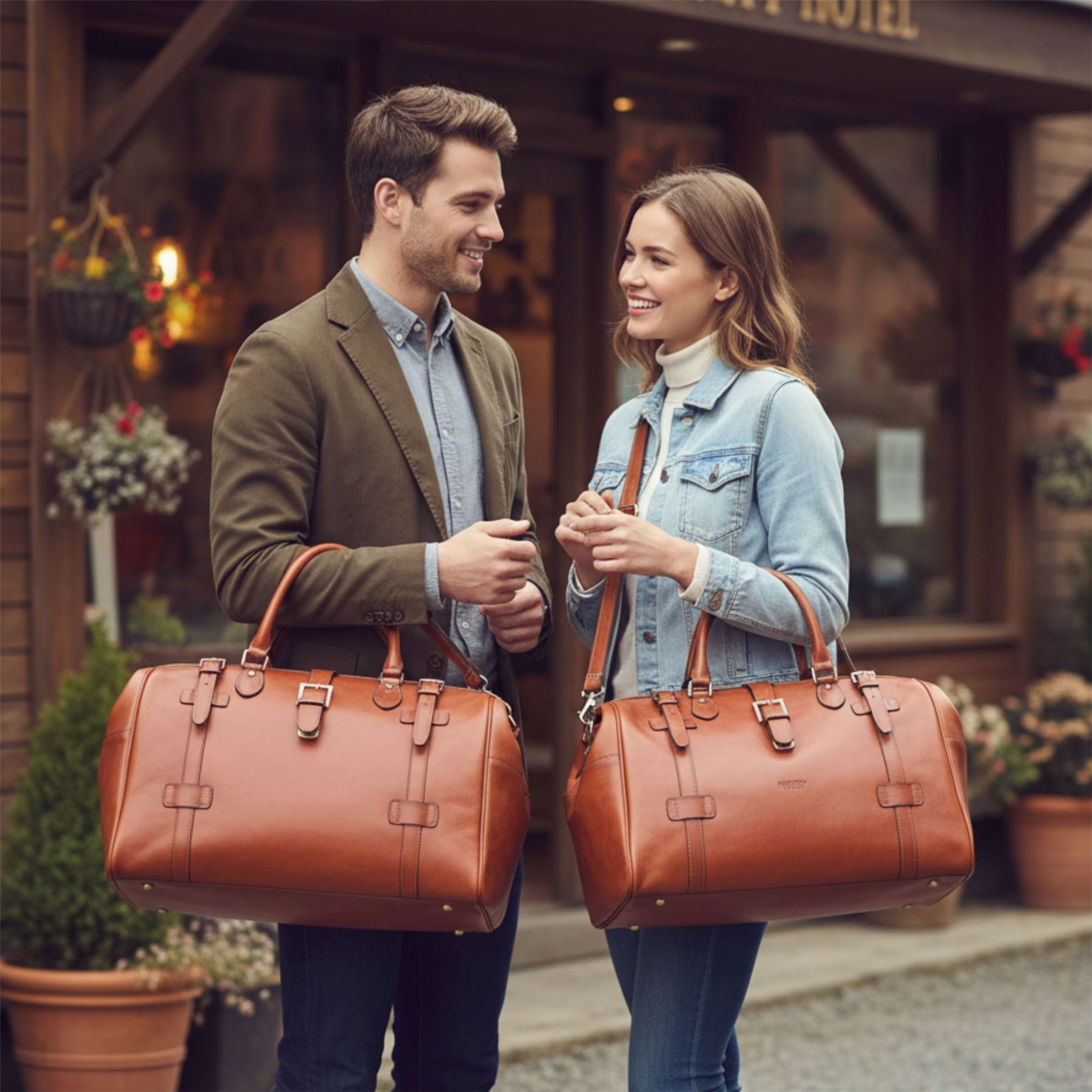 Windsor - Genuine Leather Large Travel Duffle Bag