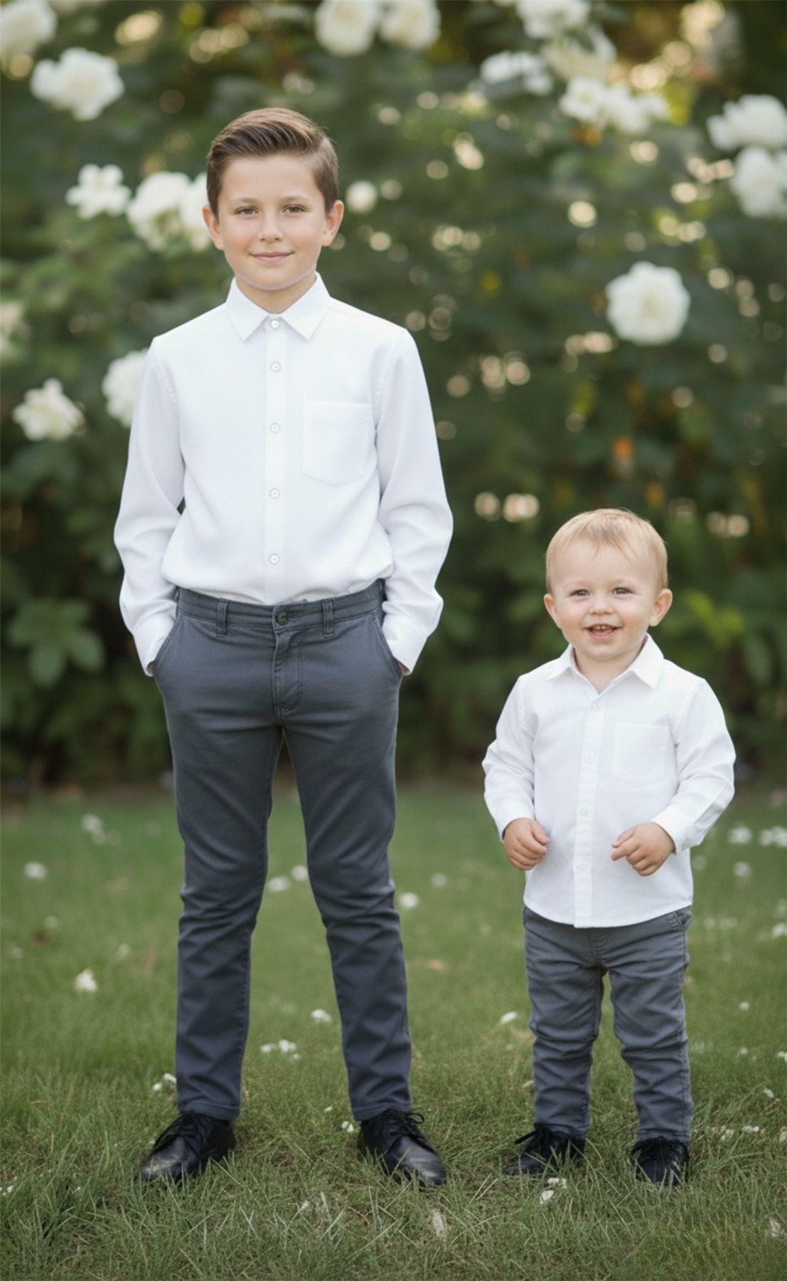 Boys Formal Long Sleeve Button-Down Collar Shirt