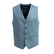 James - Men's Light Blue Textured Waistcoat