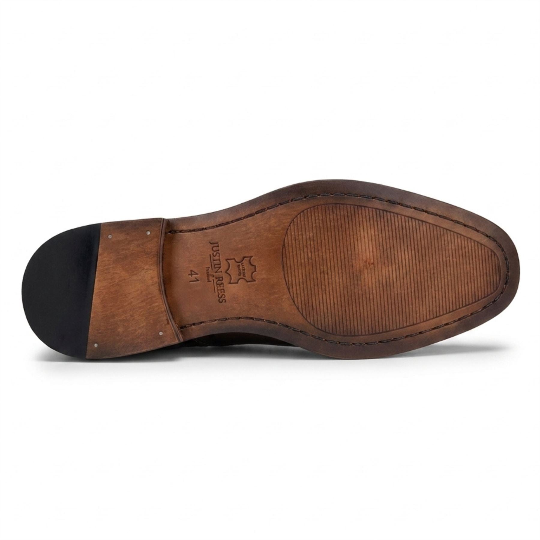 Everett - Men's Black Polished Leather Cap Toe Derby Shoes