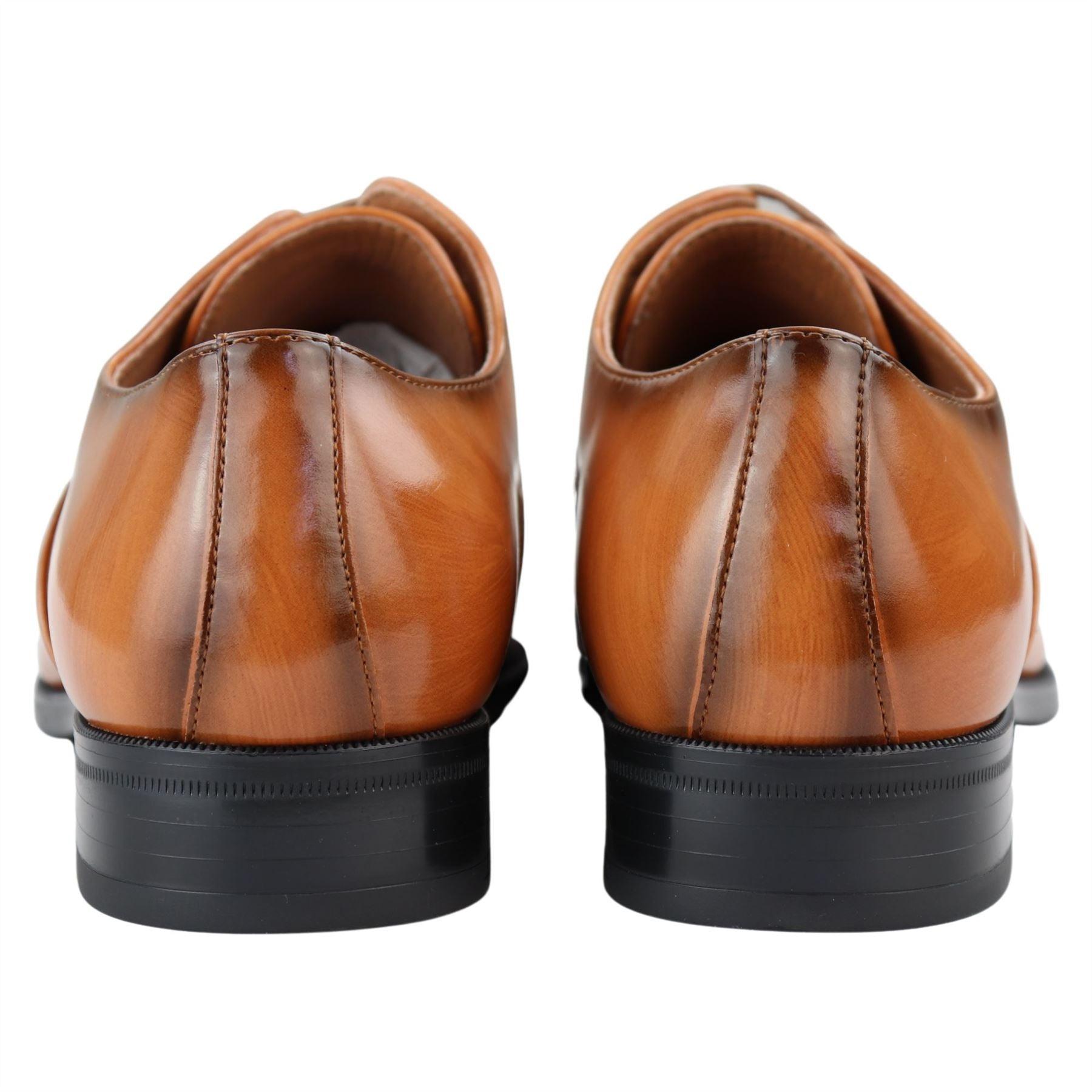 Mens Smart Formal Patent Oxford Shoes Shiny Laced Classic Round Toe Dress - Knighthood Store