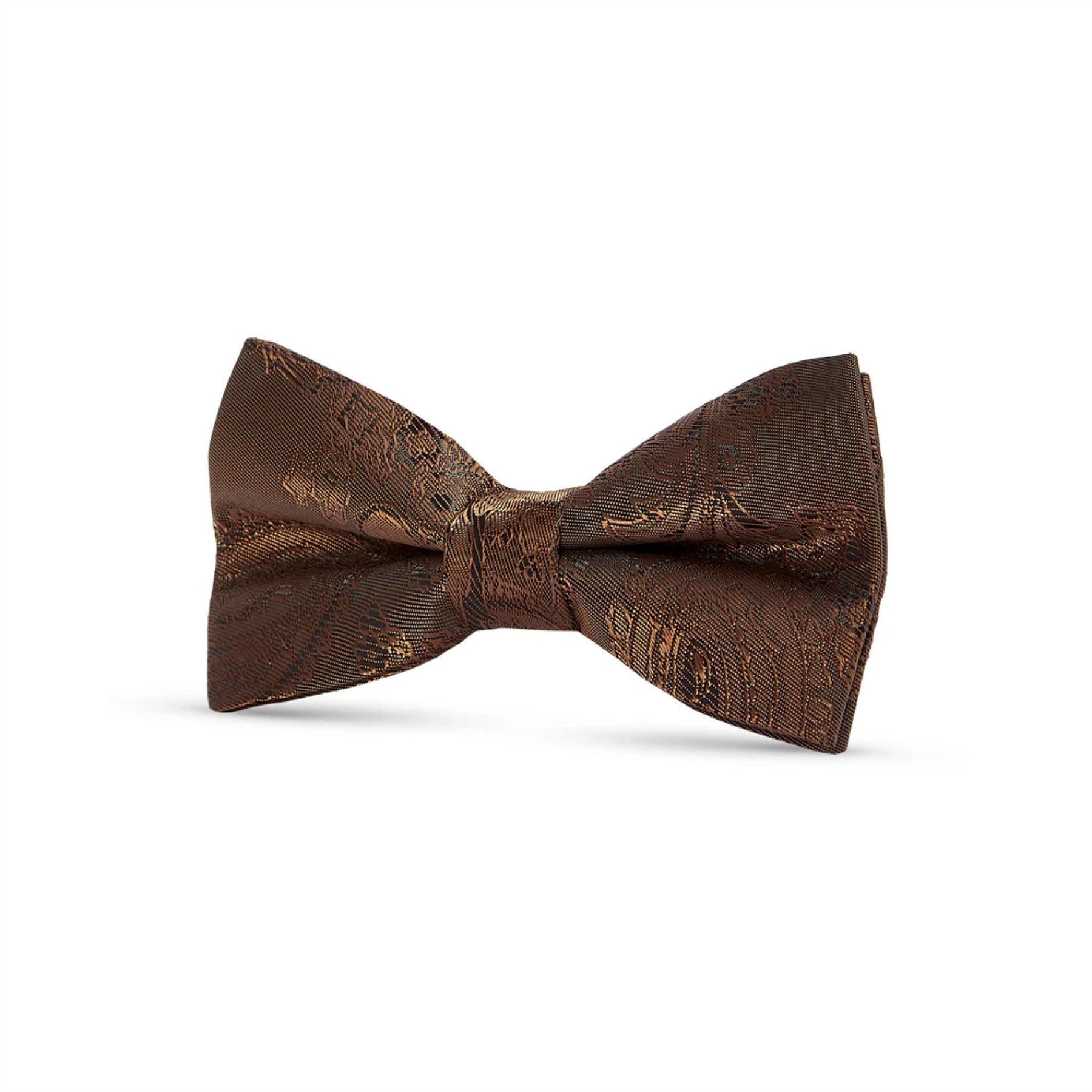Boys Paisley Floral Satin Bow Tie
