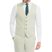 Men's Waistcoat Sage Green Tailored Fit Summer Vest