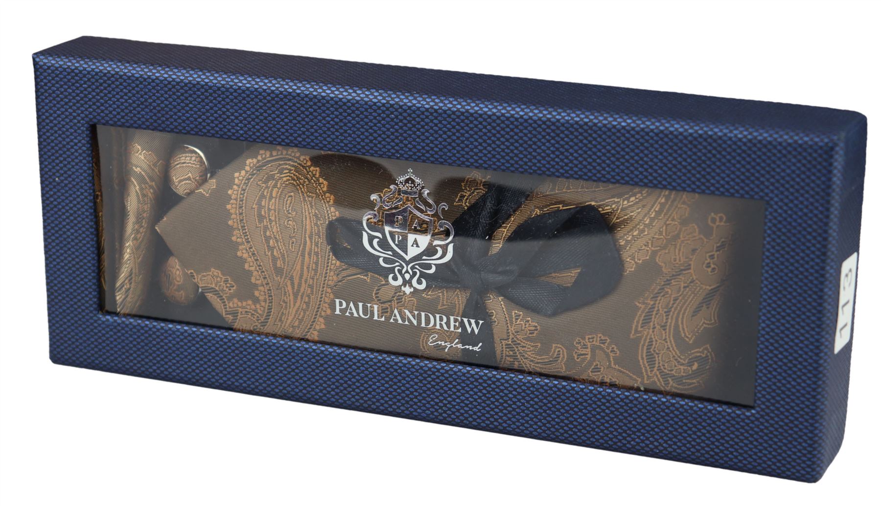 Paisley Neck Tie Gift Set Pocket Square Cuff Links Tie Floral Satin