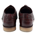 Mens Real Full Leather British Brogues Maroon Brown Black Smart Casual Retro - Knighthood Store