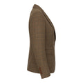 Women's Blazer Brown Tweed Tailored Fit Formal Jacket - Knighthood Store