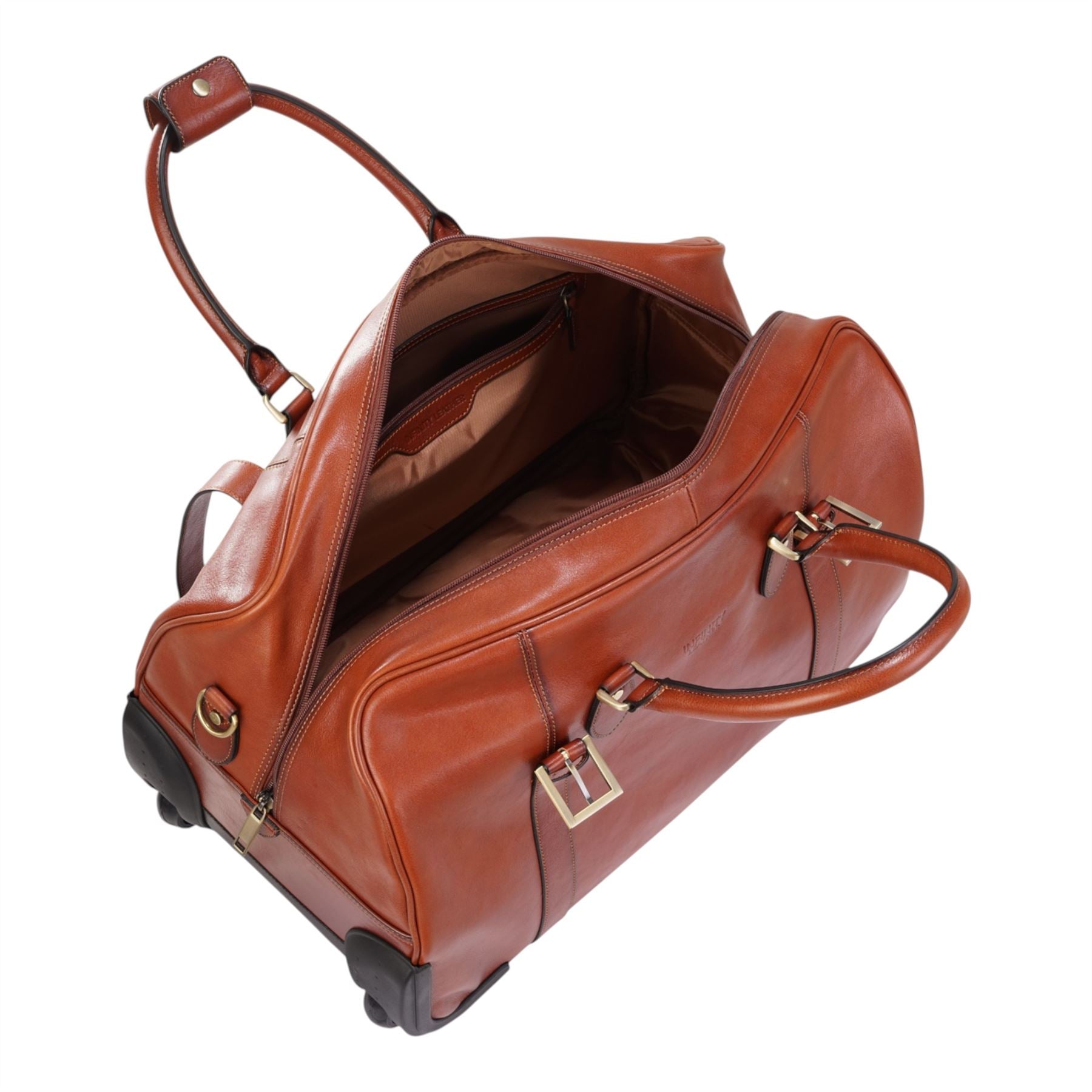Holt - Genuine Leather Wheeled Duffle Bag