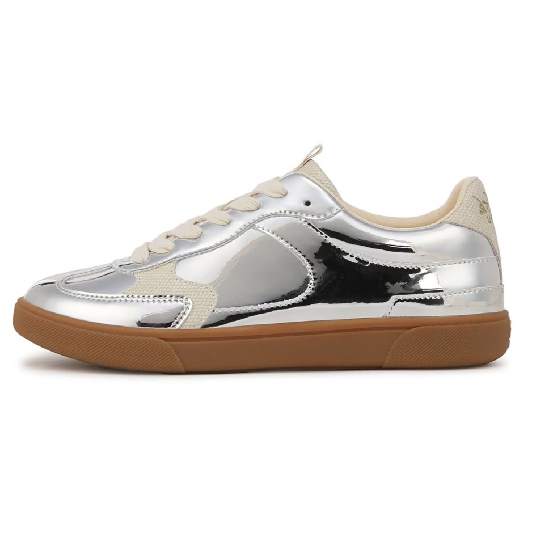 Tastic - Women's Silver Lace-Up Sneakers