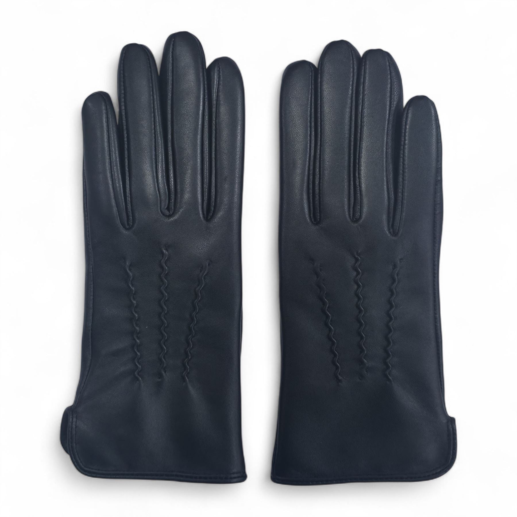 Women’s Genuine Leather Wool Lined Touchscreen Gloves